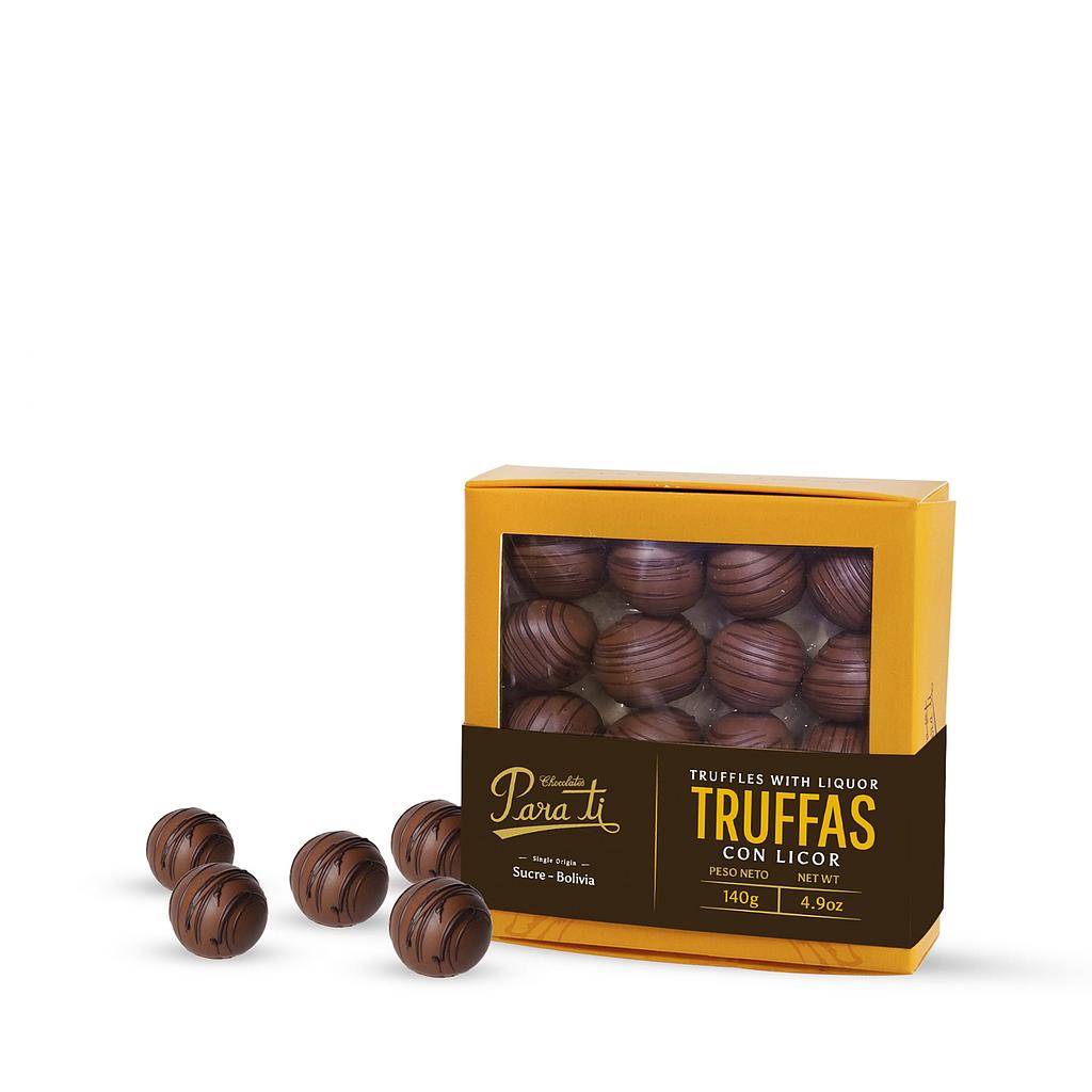 [020011533] PARA TI CAJA CUADRADA TRUFAS DE LICOR 140