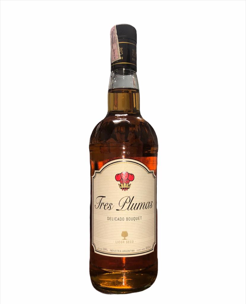[010170140] TRES PLUMAS LICOR SECO 930 ML