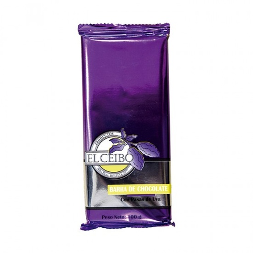 [020010497] CEIBO TABLETA  PASAS 100GR