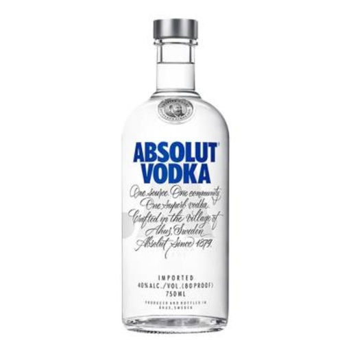 [010020001] ABSOLUT VODKA 750 ML